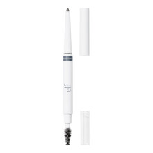 e.l.f. Instant Lift Waterproof Eyebrow Pencil, Dual-Ended with Precision Tip & Spoolie, Smudge-Resistant Formula for Natural, Long-Lasting Brows, Grey