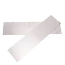 1 Paar Edelstahl-Türkickplatten 40x10cm