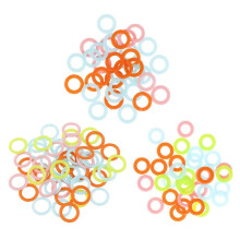 300pcs Plastic Stitch Markers Smooth Knitting Crochet Rings Random Color Assorted Needle Clips Knitting Counters