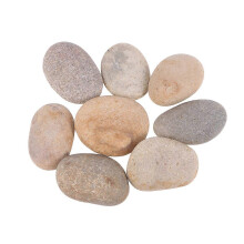 8PCS 3-5cm Mixed Color DIY Hand Painted Polished Pebbles Cartoon Creative Drawing Stones for Children