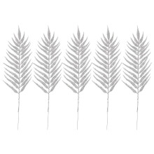 5Pcs Artificial Christmas Leaves Ornaments for Tree Decoration Party Supplies