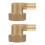 2pcs 1/2 Thickened Brass 90 Degree Air Pipe Connectors Practical Pipe Fitting 1