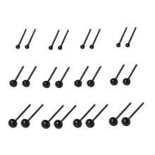 300pcs Black Animal Glass Eyes for DIY Plush Toy Scrapbooking Crafts Projects