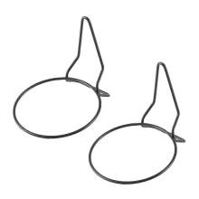 2 Pcs Black 17cm Iron Art Flower Hanging Rack Pot Stand Bracket with Hanger for Home Indoor Outdoor Use
