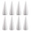 12 Pcs White Solid Polystyrene Cone Shaped DIY Christmas Ornaments Craft Accessories for Home Tree Table Centerpiece Projects 1