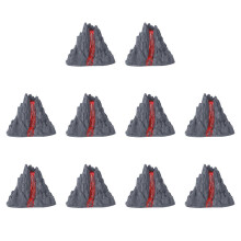 10Pcs Simulation Volcano Model Artificial Landscape Decoration Volcano Toy Adornment