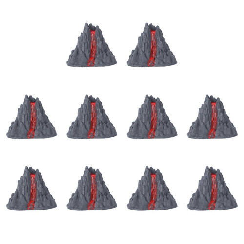 10Pcs Simulation Volcano Model Artificial Landscape Decoration Volcano Toy Adornment