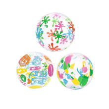 3 Pcs 35x35cm Clear Sea Creature Inflatable Beach Balls, Colorful Design for Summer Pool Party Fun Games Activities