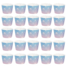 150 Pcs Starry Sky Pattern Cupcake Holders Disposable Muffin Cake Paper Cups