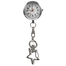 Alloy Practical Nurse Brooch Pocket Watch Hanging Fob Watch for Medical Staff
