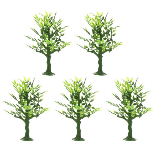 5Pcs Green Miniature Tree Model Plastic DIY Sand Table Layout Tree Model