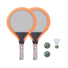 1 Set Kids Tennis Racket Beach Racquet Set with Balls Orange Indoor Outdoor Sports Toys for Children
