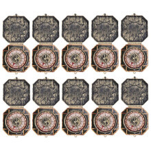 10 Pcs Vintage Pirate Compass Cosplay Props Funny Toys for Party Home Shop Festival Decor