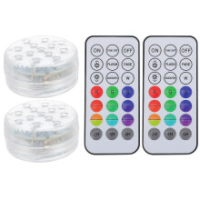 2 Sets Remote Controlled Underwater Swimming Pool Light Creative Decor Lamp