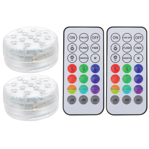2 Sets Remote Controlled Underwater Swimming Pool Light Creative Decor Lamp