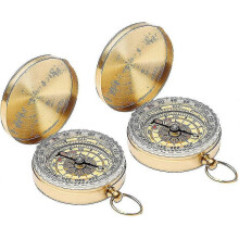 Camping Survival Compass, Metal Pocket Compass for Kids with Mirror, 2-Pack