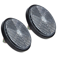 2Pcs Round Plastic Bike Light Reflector Bicycle Reflective Tool Accessories