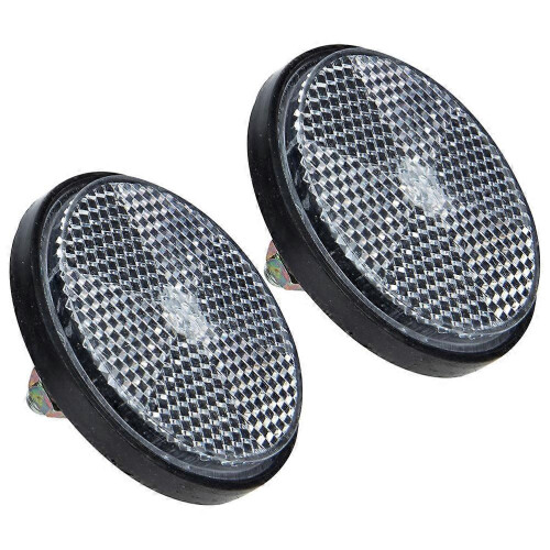 2Pcs Round Plastic Bike Light Reflector Bicycle Reflective Tool Accessories