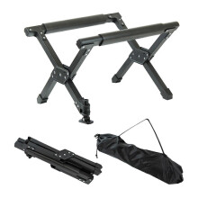 Camping Stand Adjustable Ice Box Frame Foldable Grill Bucket Holder Rack