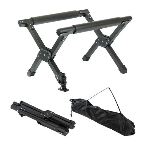 Camping Stand Adjustable Ice Box Frame Foldable Grill Bucket Holder Rack
