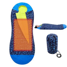 USB Heated Sleeping Bag with Adjustable Temperature for Outdoor Camping & Indoor Use, Polyester, 3 Heat Settings
