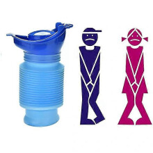 Emergency Reusable Urinal Portable Foldable Toilet Potty Pee Bottle 750ml Blue