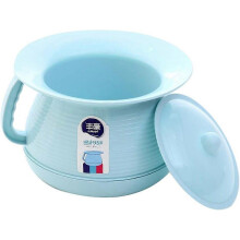 Portable Travel Urinal with Lid for Adults & Kids Blue Plastic Bedside Pee Pot for Car Camping