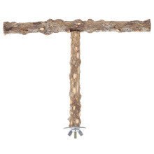 Wood Parrot Perch Stand Chewing Molar Stick Parrot Cage Accessory