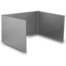 Camping Stove Windshield Foldable Stainless Steel Wind Screen 3 Plates Outdoor Cooker
