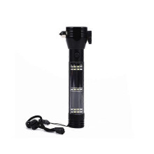 Emergency Solar Tactical Flashlight with Safety Hammer, Seat Belt Cutter, Compass and Power Bank