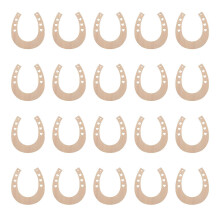 24Pcs Unfinished Wood Chips DIY Crafts Hanging Decors Party Pendants