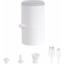 Pompa ad aria elettrica con 3 ugelli per materassi, piscine, gonfiabili, portatile, 1300 mAh, luce LED
