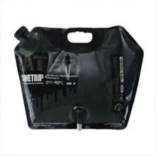 8L Outdoor Camping Water Bag, Portable Picnic Water Storage with Tap, Black