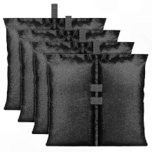 4er-Pack robuste Zeltsandsäcke, 34 x 40 cm beschwerte Ankersäcke mit Klettverschluss für Pavillons