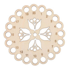 1Pc Wooden Embroidery Floss Organizer Hollow Thread Holder Threading Plate for Home