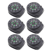 6pcs Detachable Compass Bracelet for Mountain Climbing, Plastomer Wristband with Metallic Texture