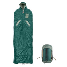Saco de dormir reversible tipo sobre para adultos, resistente al agua (10-20 C), de nailon ligero y compresible, ideal para mochileros y senderismo.