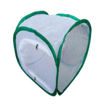 Collapsible Insect Cage Mesh Habitat 40x60cm White with Steel Frame for Butterflies