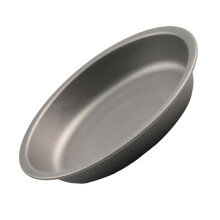 Piatto da campeggio in titanio 140 mm x 25 mm, 42 g, leggero, riutilizzabile, ciotola per attività all'aperto