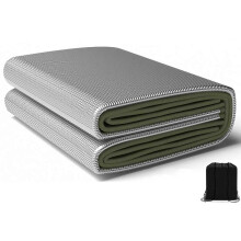 Camping Isomatte 2 Personen with Aluminium Foil Insulation, Waterproof, 9mm Thick for Winter