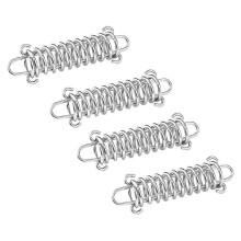 Tendeur de corde professionnel à ressort en acier inoxydable résistant au vent pour piquets de tente de camping (lot de 4)