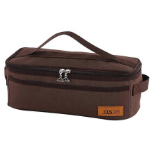 Borsa porta posate impermeabile in tessuto Oxford per campeggio, viaggi e picnic all'aperto, organizer per posate.
