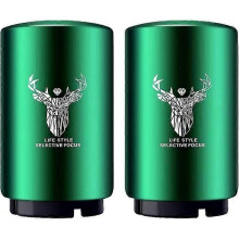 Automatic Bottle Opener 2-Pack, Stainless Steel Green Contemporary Design, Magnetic Cap Holder