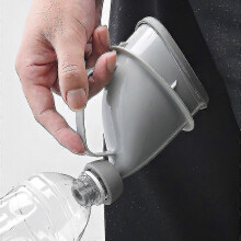 Portable Travel Urinal for Adults Unisex Grey Funnel Camping Toilet Emergency Pee Bottle