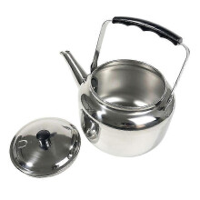 Stainless Steel Camping Kettle Pot 4L Capacity Stovetop Portable Water Boiler