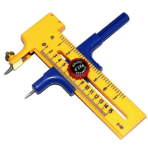 Compass Circle Cutter for Paper & Leather, Adjustable 10-150mm Diameter Cutting Tool