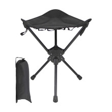 Sedia pieghevole girevole a 360, compatta, ideale per campeggio, escursionismo, pesca e viaggi.