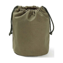 Canvas Drawstring Storage Bag, Outdoor Camping Organiser Pouch for Sundries Green