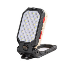 Lampada da lavoro COB ricaricabile tramite USB, portatile, magnetica, da appendere, ideale per campeggio e emergenze all'aperto.