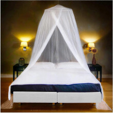 Large Circular Sky Mosquito Net for Double Bed, White Polyester 1270 cm Insect Protection for Home and Travel